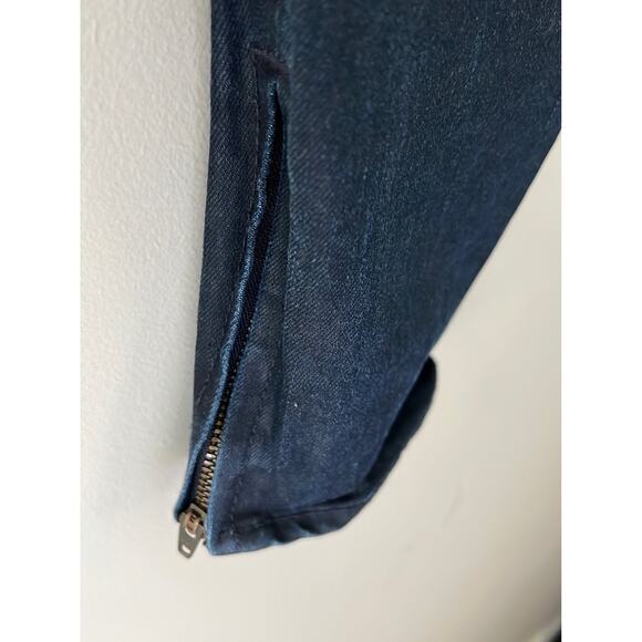 ZARA Basic High Rise Skinny Jeans Dark Blue Denim Womens Size 6 Ankle Zip 27” - Picture 5 of 6